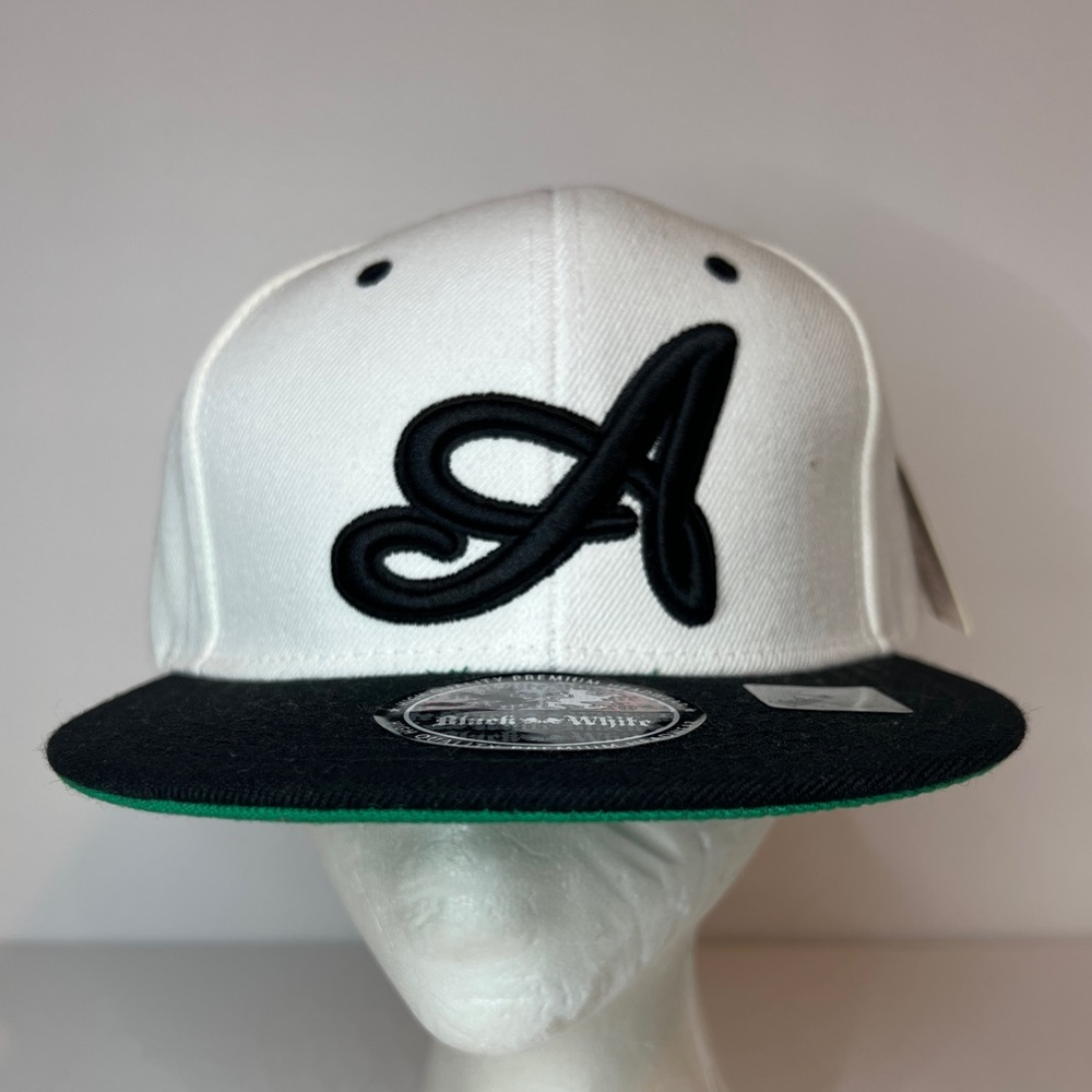 Rare Vintage Black/White Brand - Script A - High Quality Premium Headwear Hat